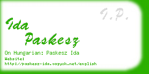 ida paskesz business card